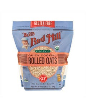 Bob's Red Mill Gluten-Free Organic Quick Rolled Oats 28 oz. resealable bag Bob's Red Mill Gluten-Free Organic Quick Rolled Oats 28 oz. resealable bag