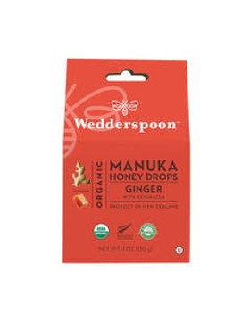 Wedderspoon Organic Ginger with Echinacea Manuka Honey Drops 4 oz. Wedderspoon Organic Ginger with Echinacea Manuka Honey Drops 4 oz.