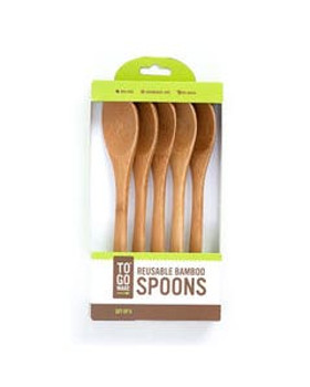 To-Go Ware Reusable Bamboo Spoons 5 count To-Go Ware Reusable Bamboo Spoons 5 count