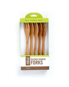 To-Go Ware Reusable Bamboo Forks 5 count