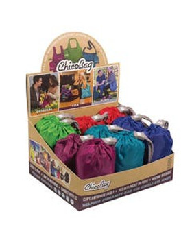 ChicoBag Assorted Colors Vita 10 Pack Reusable Shopping Bags with Display Box 19 x 13 ChicoBag Assorted Colors Vita 10 Pack Reusable Shopping Bags with Display Box 19 x 13