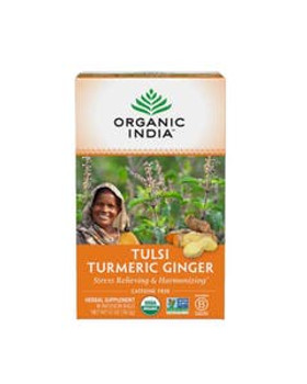 Organic India Turmeric Ginger Tulsi Infusions Tea 18 infusion tea bags Organic India Turmeric Ginger Tulsi Infusions Tea 18 infusion tea bags