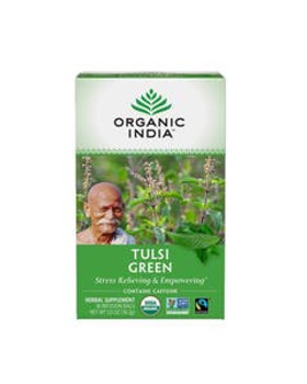 Organic India Tea Green Tulsi Infusions 18 infusion tea bags Organic India Tea Green Tulsi Infusions 18 infusion tea bags