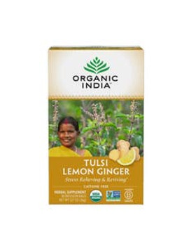 Organic India Lemon Ginger Tulsi Infusions Tea 18 infusion tea bags Organic India Lemon Ginger Tulsi Infusions Tea 18 infusion tea bags
