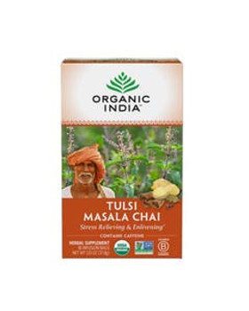 Organic India Chai Masala Tulsi Infusions Tea 18 infusion tea bags Organic India Chai Masala Tulsi Infusions Tea 18 infusion tea bags