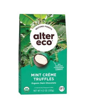Alter Eco Organic Dark Chocolate Mint Coconut Oil Truffles 10 count Alter Eco Organic Dark Chocolate Mint Coconut Oil Truffles 10 count