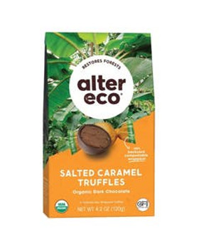 Alter Eco Organic Dark Chocolate Salted Caramel Coconut Oil Truffles 10 count Alter Eco Organic Dark Chocolate Salted Caramel Coconut Oil Truffles 10 count
