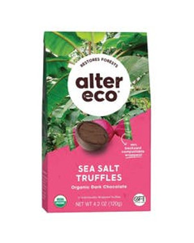 Alter Eco Organic Dark Chocolate Sea Salt Coconut Oil Truffles 10 count Alter Eco Organic Dark Chocolate Sea Salt Coconut Oil Truffles 10 count