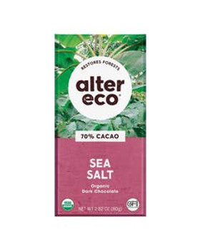 Alter Eco Organic Sea Salt Dark Chocolate Bar 2.82 oz. Alter Eco Organic Sea Salt Dark Chocolate Bar 2.82 oz.