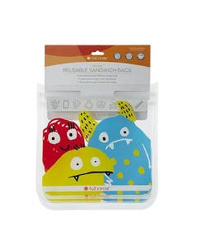 Full Circle Kids Reusable Ziptuck Sandwich Bag 8 x 8 Full Circle Kids Reusable Ziptuck Sandwich Bag 8 x 8