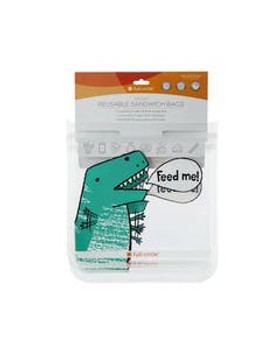 Full Circle Kids Dinos Reusable Ziptuck Sandwich Bags 8 x 8 Full Circle Kids Dinos Reusable Ziptuck Sandwich Bags 8 x 8
