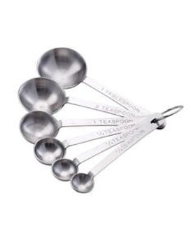 Mrs. Anderson 6-Piece Stainless Steel Measuring Spoons Mrs. Anderson 6-Piece Stainless Steel Measuring Spoons