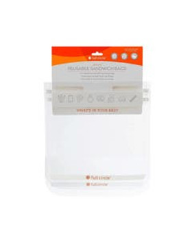 Full Circle Clear Reusable Ziptuck Sandwich Bags 8 x 8 Full Circle Clear Reusable Ziptuck Sandwich Bags 8 x 8