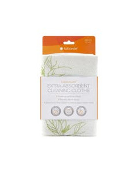 Full Circle Clean Again Super Absorbent Cleaning Cloths Tea Buds Print Set of 2 Full Circle Clean Again Super Absorbent Cleaning Cloths Tea Buds Print Set of 2