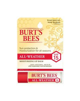 Burt's Bees All Weather Lip Balm SPF 15 0.15 oz. blister box Burt's Bees All Weather Lip Balm SPF 15 0.15 oz. blister box