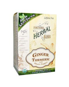 Mate Factor Ginger Turmeric with Black Pepper Herbal Tea Blend 20 tea bags Mate Factor Ginger Turmeric with Black Pepper Herbal Tea Blend 20 tea bags