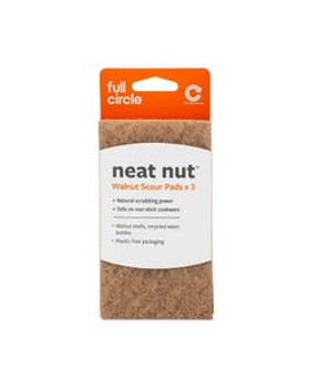 Full Circle Neat Nut Walnut Shell Scour Pads 3 count Full Circle Neat Nut Walnut Shell Scour Pads 3 count