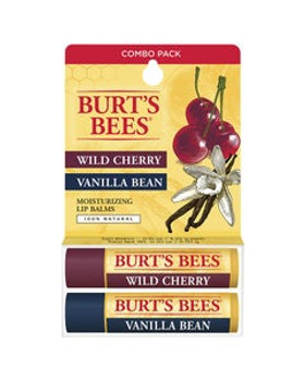 Burt's Bees Vanilla Bean & Wild Cherry Lip Balm 0.15 oz. blister box Burt's Bees Vanilla Bean & Wild Cherry Lip Balm 0.15 oz. blister box