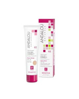 Andalou Naturals Sensitive 1000 Roses Sheer Beige SPF 30 CC Color + Correct 2 fl. oz. Andalou Naturals Sensitive 1000 Roses Sheer Beige SPF 30 CC Color + Correct 2 fl. oz.