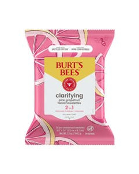 Burt's Bees Clarifying 3-in-1 Facial Towelettes with Pink Grapefruit 30 count Burt's Bees Clarifying 3-in-1 Facial Towelettes with Pink Grapefruit 30 count
