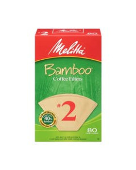 Melitta #2 Cone Bamboo Coffee Filters 80 count Melitta #2 Cone Bamboo Coffee Filters 80 count