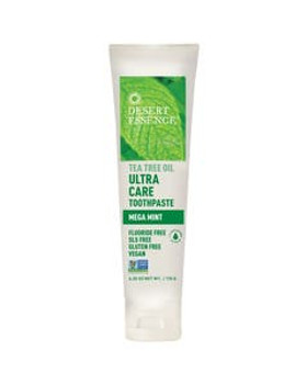 Desert Essence Tea Tree Oil Ultra Care Mega Mint Toothpaste 6.25 oz. Desert Essence Tea Tree Oil Ultra Care Mega Mint Toothpaste 6.25 oz.