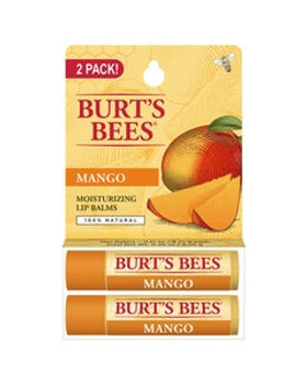 Burt's Bees Mango Lip Balms 2 (0.15 oz.) tubes in blister box Burt's Bees Mango Lip Balms 2 (0.15 oz.) tubes in blister box