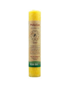Aloha Bay Yellow Protection Chakra Energy Pillar Candle 8" Aloha Bay Yellow Protection Chakra Energy Pillar Candle 8"