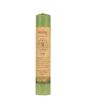 Aloha Bay Green Healing Chakra Energy Pillar Candle 8" Aloha Bay Green Healing Chakra Energy Pillar Candle 8"