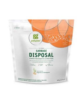 Grab Green Tangerine with Lemongrass Garbage Disposal Freshener & Cleaner Pods 12 count Grab Green Tangerine with Lemongrass Garbage Disposal Freshener & Cleaner Pods 12 count