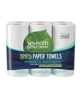 Seventh Generation 100% Recycled White Paper Towels 6 count Seventh Generation 100% Recycled White Paper Towels 6 count