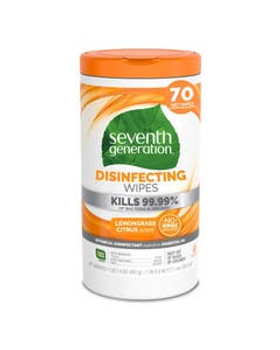 Seventh Generation Lemongrass Citrus Disinfecting Wipes 70 count