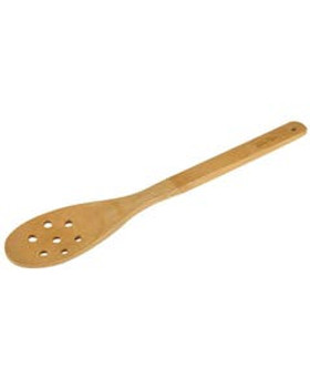 Helen's Asian Kitchen Bamboo Pierced Spoon 12" Helen's Asian Kitchen Bamboo Pierced Spoon 12"