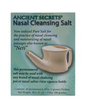 Ancient Secrets Nasal Cleansing Salt 40 (2 gram) packets Ancient Secrets Nasal Cleansing Salt 40 (2 gram) packets