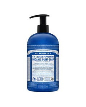 Dr. Bronner's Organic Spearmint Peppermint 4-in-1 Sugar Soap 24 fl. oz. Dr. Bronner's Organic Spearmint Peppermint 4-in-1 Sugar Soap 24 fl. oz.