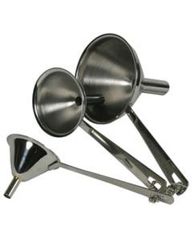 Stainless Steel 3-Piece Funnel Set (5, 8 and 12 mm) Stainless Steel 3-Piece Funnel Set (5, 8 and 12 mm)
