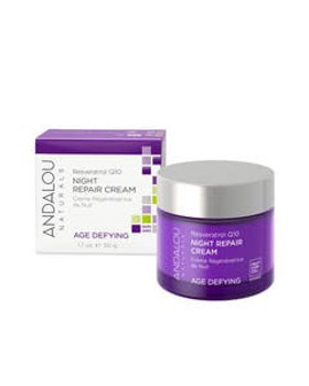 Andalou Naturals Age Defying Resveratrol Q10 Night Repair Cream 1.7 fl. oz. Andalou Naturals Age Defying Resveratrol Q10 Night Repair Cream 1.7 fl. oz.