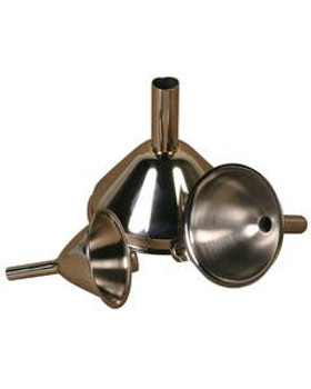 Stainless Steel 3-Piece Funnel Set 1 3/4, 2 1/4 and 3 Stainless Steel 3-Piece Funnel Set 1 3/4, 2 1/4 and 3