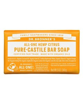 Dr. Bronner's Citrus Orange Castile Bar Soap 5 oz. Dr. Bronner's Citrus Orange Castile Bar Soap 5 oz.