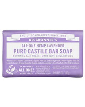 Dr. Bronner's Lavender Castile Bar Soap 5 oz. Dr. Bronner's Lavender Castile Bar Soap 5 oz.