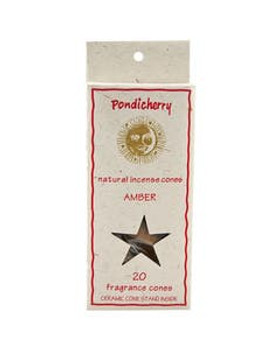 Pondicherry Natural Amber Incense Cones 20 count Pondicherry Natural Amber Incense Cones 20 count