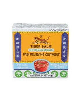 Tiger Balm White Regular Strength Pain Relieving Ointment 0.14 oz. Tiger Balm White Regular Strength Pain Relieving Ointment 0.14 oz.