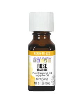 Aura Cacia Rose Absolute (in jojoba oil) 0.5 fl. oz.