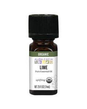 Aura Cacia Organic Distilled Lime Essential Oil 0.25 fl. oz.