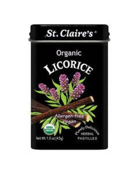 St. Claire's Organics Licorice Pastilles 1.5 oz. St. Claire's Organics Licorice Pastilles 1.5 oz.