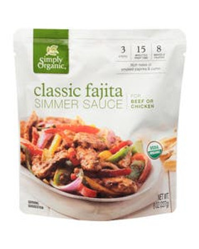 Simply Organic Classic Fajita Simmer Sauce 8.0 fl. oz.