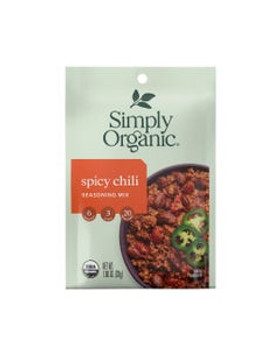 Simply Organic Spicy Chili Seasoning Mix 1.0 oz. Simply Organic Spicy Chili Seasoning Mix 1.0 oz.