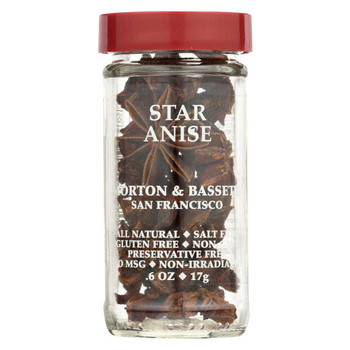 Morton and Bassett Seasoning - Star Anise - .6 oz - Case of 3 Morton and Bassett Seasoning - Star Anise - .6 oz - Case of 3