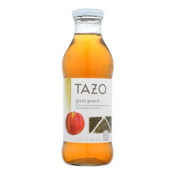 Tazo Tea Iced Green Tea - Giant Peach - Case of 12 - 13.8 fl oz