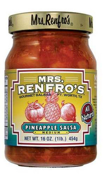 Mrs. Renfro's Salsa - Pineapple - Case of 6 - 16 oz